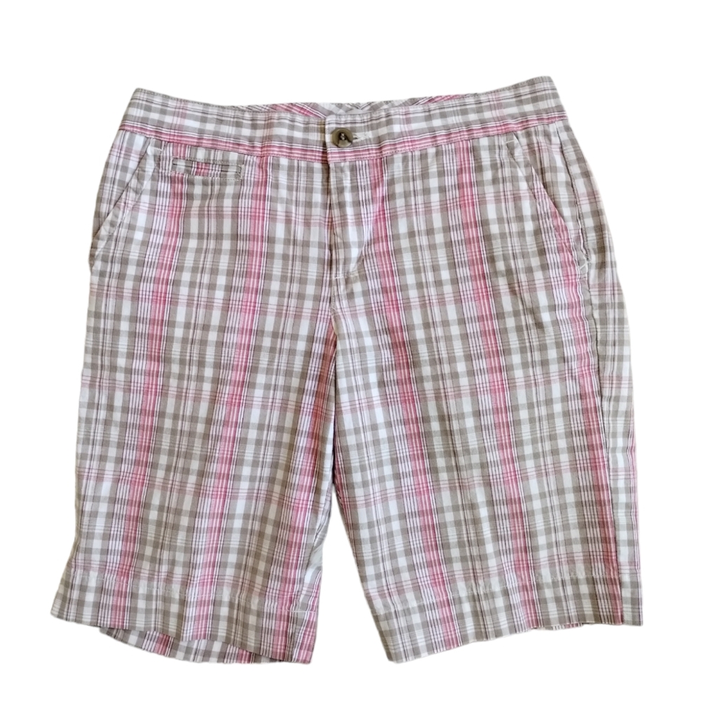 Levi's DOCKERS BERMUDA SHORTS 6 Plaid Women's Stretch Cotton
